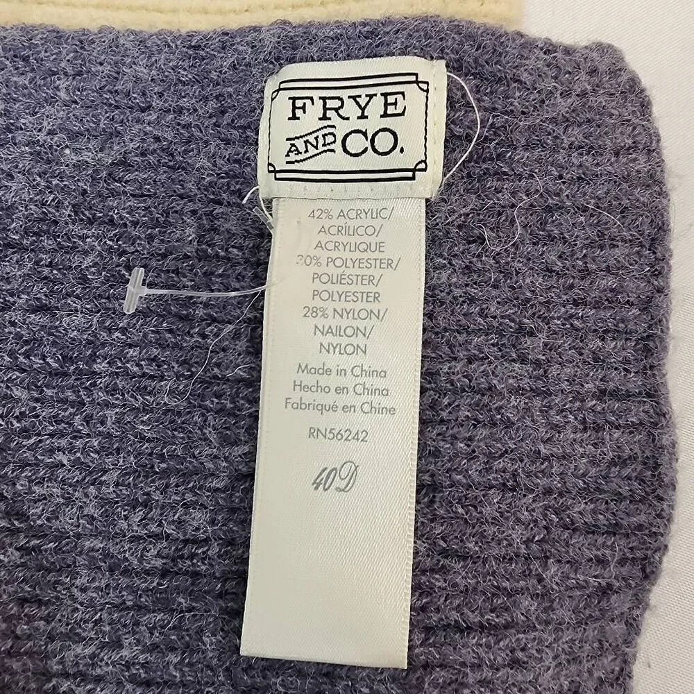 Frye & Co Dip Dye Scarf Wrap Cold Weather Blue Scarf New without tags